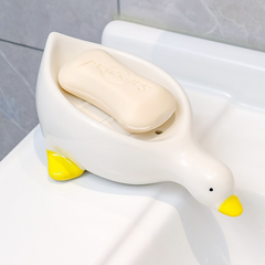 Cute little yellow duck soap box draining toilet sink new soap box