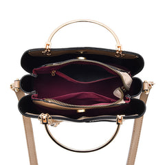 Korean Style Color Block Bucket Bag — Large Capacity Shoulder, Crossbody & Handheld Women's Bag