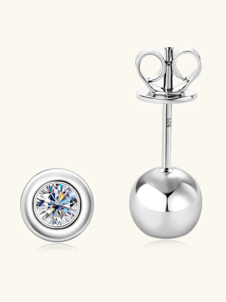 Moissanite 925 Sterling Silver Stud Earrings