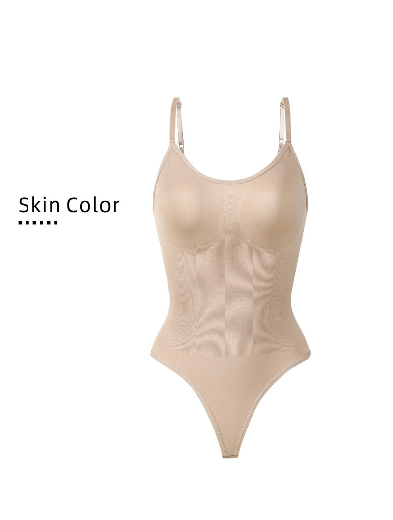 Non steel ring one-piece bra three-dimensional chest support body shaping and abdominal compression