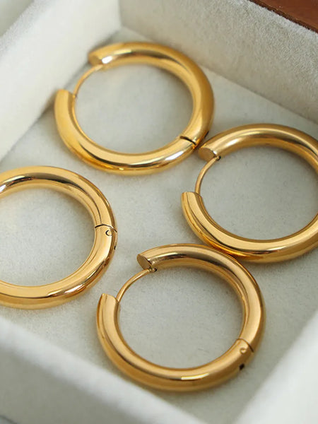 18K Gold-Plated Huggie Earrings