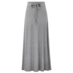 Large size women's fashionable knitted midi skirt weighing 200 pounds, high waist, mid length, slit A-line skirt, elastic over the knee