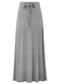 Large size women's fashionable knitted midi skirt weighing 200 pounds, high waist, mid length, slit A-line skirt, elastic over the knee