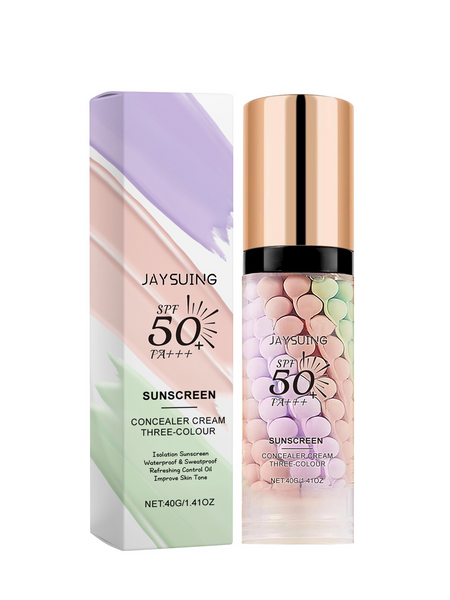 Jaysuing Three-Color Protective Primer, Concealing Primer, Skin Care, Moisturizing, Covering Blemishes, Smoothing And Maintaining Makeup