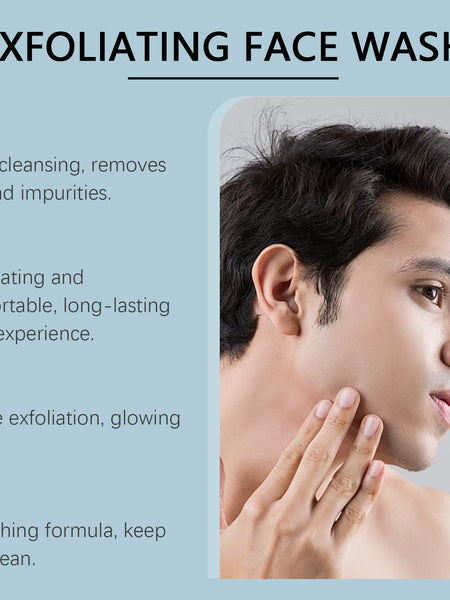 East Moon Men's Exfoliating Cleanser, Gently Cleanses Facial Skin With A Refreshing And Moisturizing Cleanser