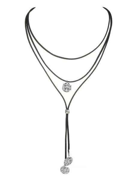 Retro Multi-layer Velvet Cord Pendant Necklace