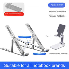 Laptop Stand Foldable Portable Cooling Pad Elevated N3 Bracket Aluminum Desktop Stable Computer Stand