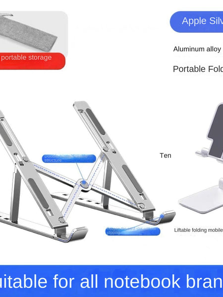 Laptop Stand Foldable Portable Cooling Pad Elevated N3 Bracket Aluminum Desktop Stable Computer Stand