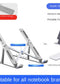Laptop Stand Foldable Portable Cooling Pad Elevated N3 Bracket Aluminum Desktop Stable Computer Stand