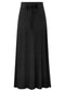 Large size women's fashionable knitted midi skirt weighing 200 pounds, high waist, mid length, slit A-line skirt, elastic over the knee