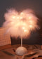 Feather Lamp Nordic Desk Lamp European-Style Bedroom Bedside Feather Table Lamp Night Light Table Lamp Decoration Modern