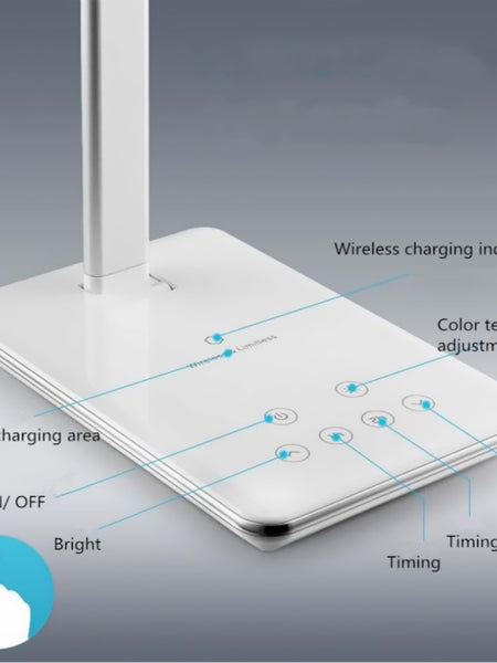 Huawei Apple Wireless Charging Desk Lamp LED Eye Protection Desk Lamp Bedside Folding