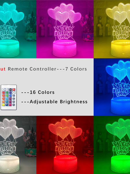 Love Series 3d Night Light Confession Gift