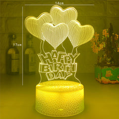 Love Series 3d Night Light Confession Gift