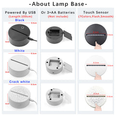 Love Series 3d Night Light Confession Gift
