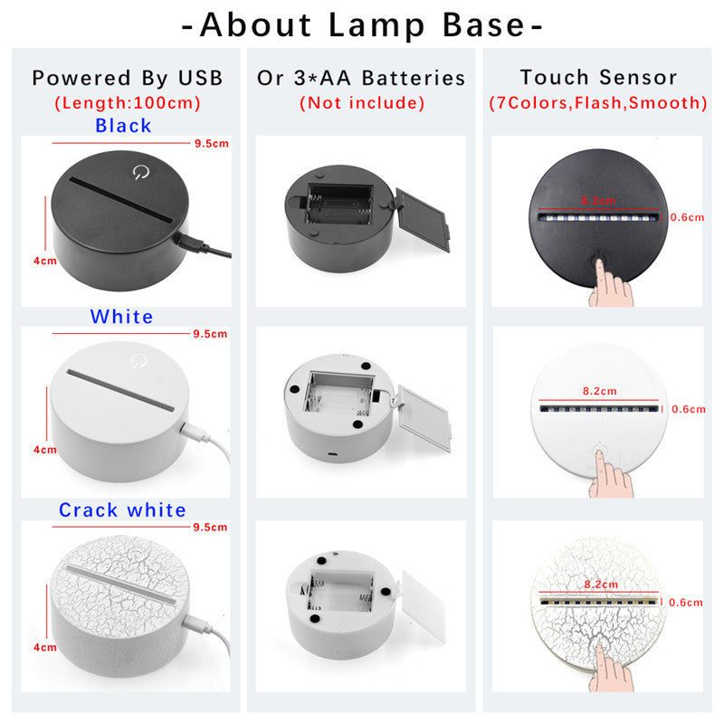 Love Series 3d Night Light Confession Gift