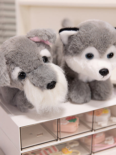 Heavy Particle Small Size Dog Lying Husky Plush Toy Doll Claw Machine Stuffed Animal Children's Birthday Gift