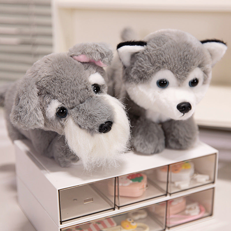 Heavy Particle Small Size Dog Lying Husky Plush Toy Doll Claw Machine Stuffed Animal Children's Birthday Gift