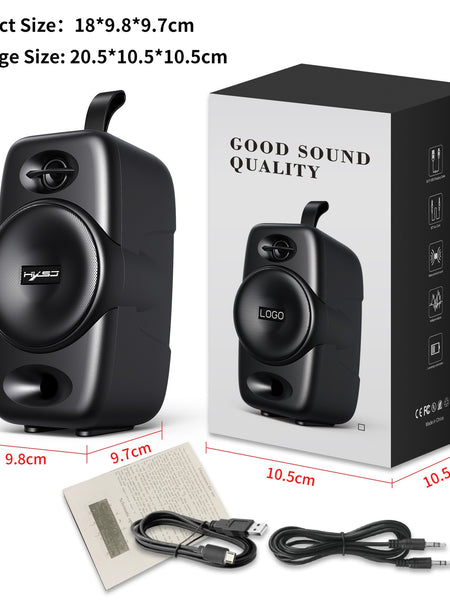 Mobile Bluetooth 5.0 speaker desktop wireless speaker subwoofer built-in 2000mAh speaker supports TWS