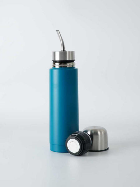 South American Mate Tea Travel Mug - Brazilian Filter Straw, Insulated Bullet Bottle, 3-in-1 Portable Mate Gourd Kit