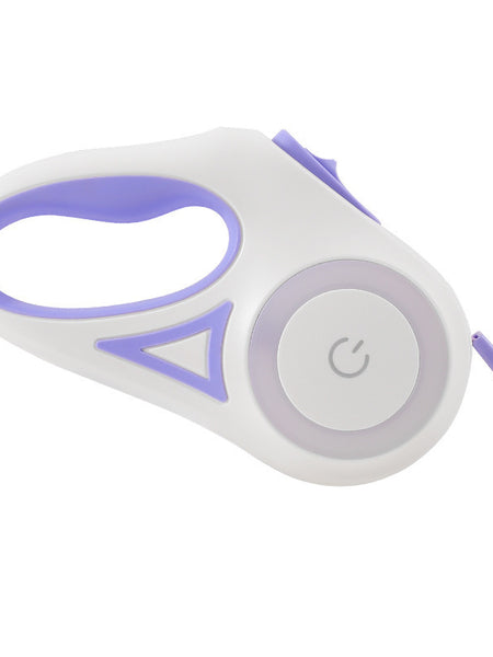 Dog walking rope with LED light automatic retractable traction rope non gripping dog traction rope pet supplies