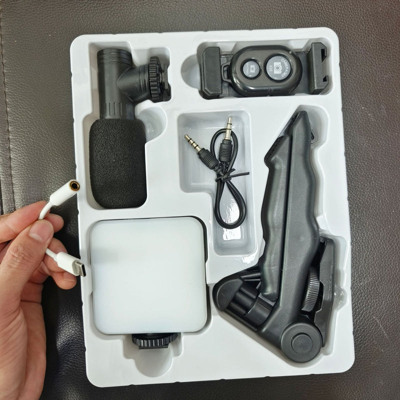 Desktop Beauty Leg Pocket Fill Light with Microphone Set Single Reflex Conference Lamp Handheld Photography with Microphone