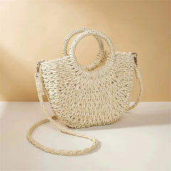 Grass woven bag women's bag ins versatile beach bag