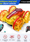 Colorful light wheel double-sided stunt amphibious remote control car watch dual control four-wheel drive power