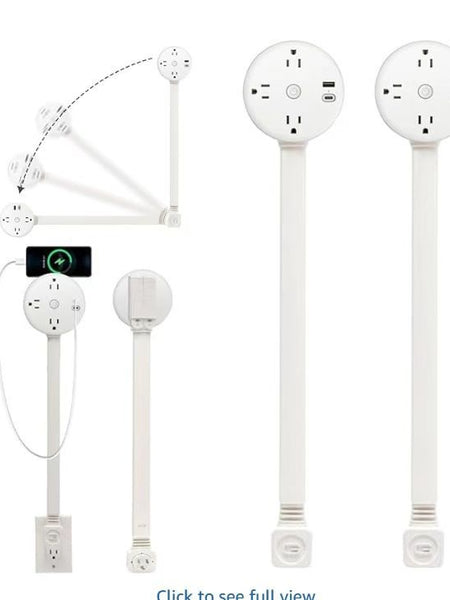 Power socket sofa bedside table extender