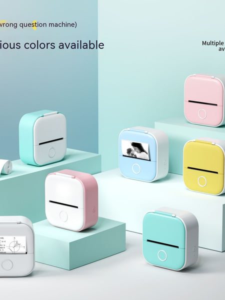 Portable Mini Thermal Label Printer Home Photo Printer Student Wrong Question Printer Bluetooth-compatible Mini Label Printer Price Tag