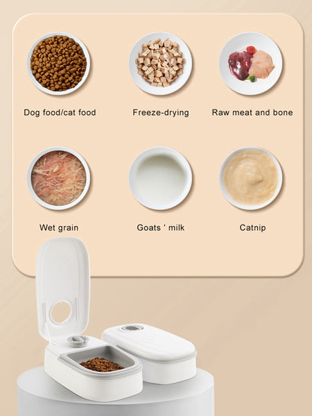 Automatic Pet Feeder Smart Food Dispenser For Cats Dogs Timer Stainless Steel Bowl Auto Dog Cat Pet Feeding Pets Supplies