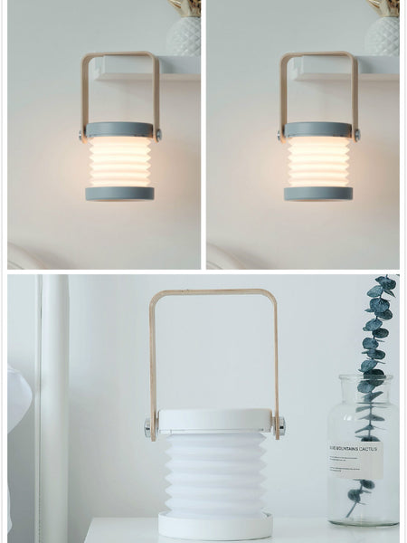 Foldable Touch Dimmable Reading LED Night Light Portable Lantern Lamp USB Rechargeable For Home Decor