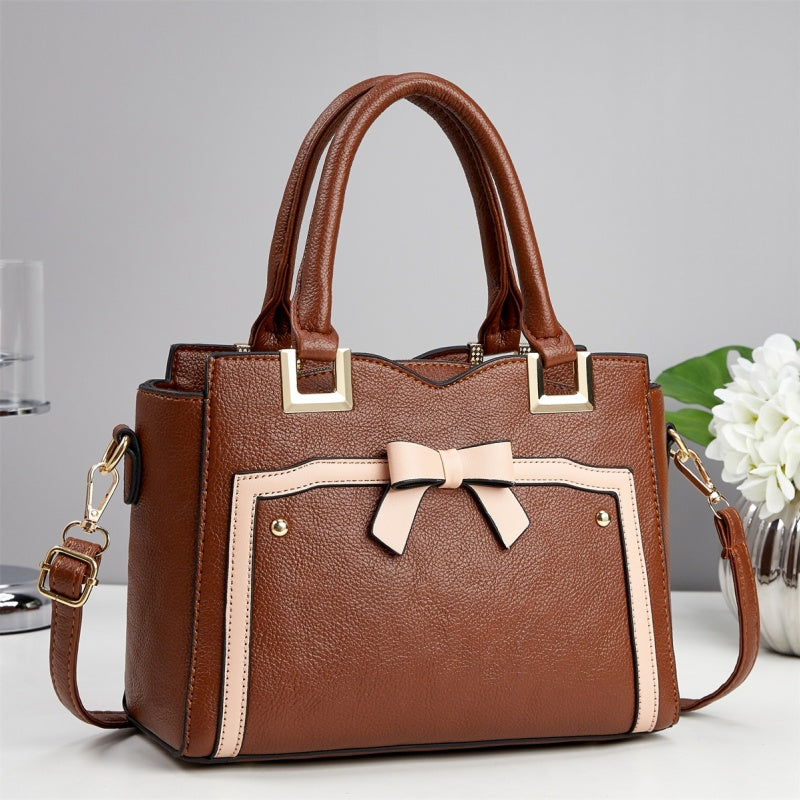Fashion Striped Composite Shoulder Bag for Women — Luxury Chain Strap Commuter Handbag