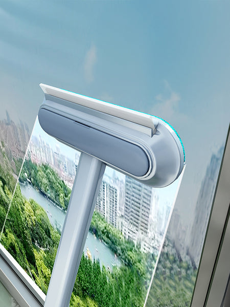 3-in-1 Pet Hair Remover Brush: Long-handle window & pet fur cleaning tool for cat/dog hair.