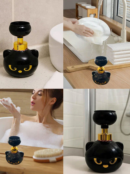 Cute Cat Paw Foam Soap Dispenser. Flower-shaped, funny. Cat lover gift for bathroom/kitchen.