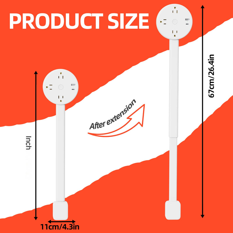 Power socket sofa bedside table extender