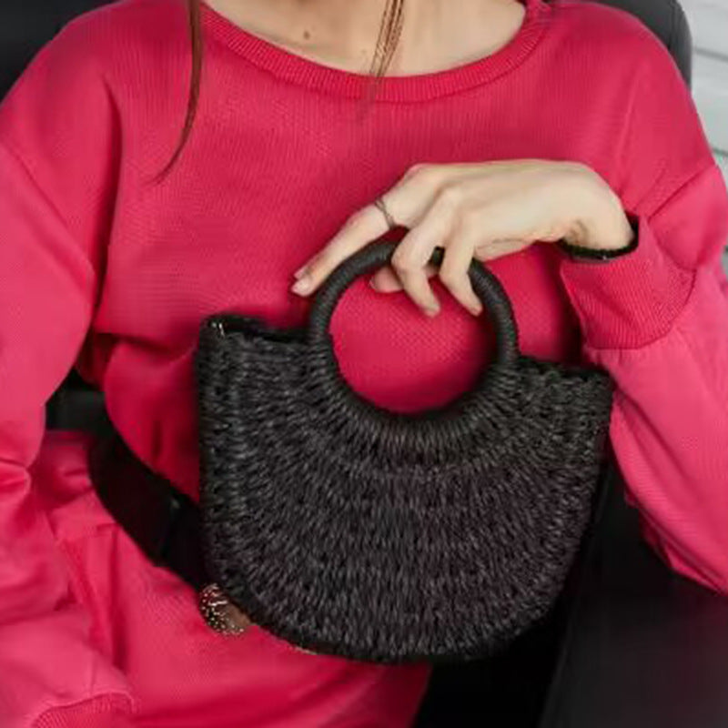 Grass woven bag women's bag ins versatile beach bag