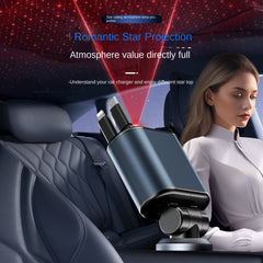 New C9 Starry Sky Fast Charging 120W Retractable Car Charger with 4-in-1 Multi-functional Digital Display