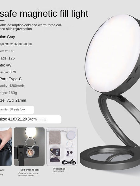 YSH-126 Magnetic Phone Fill Light — 126 LED MagSafe Photography Lamp for Live Streaming & Video Calls