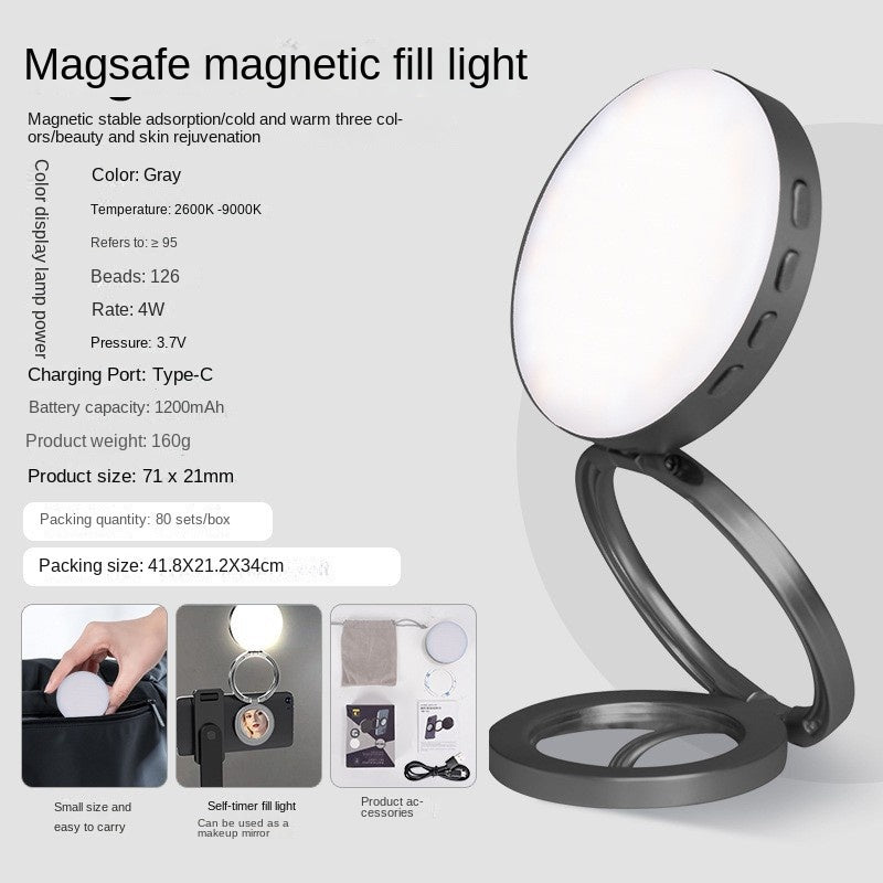 YSH-126 Magnetic Phone Fill Light — 126 LED MagSafe Photography Lamp for Live Streaming & Video Calls