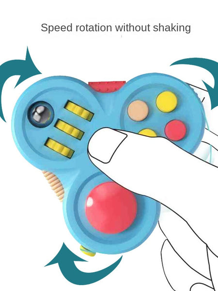 Fidget Pad Stress Relief Handheld Gyroscope Magic Cube Game Controller Finger Toy Creative Decompression Toy