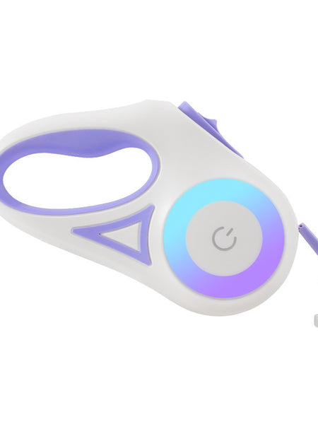 Dog walking rope with LED light automatic retractable traction rope non gripping dog traction rope pet supplies