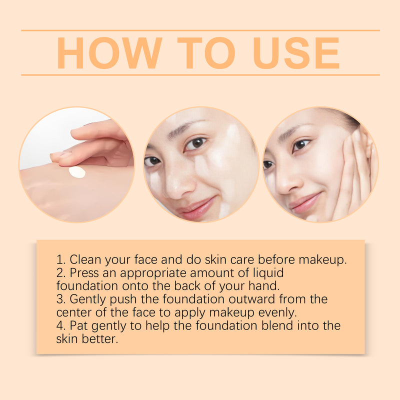 Jaysuing Warm Change Liquid Foundation, Moisturizing Natural Concealer Long Lasting Moisture Without Dehydrating Makeup Bright Warm Change Liquid Foundation