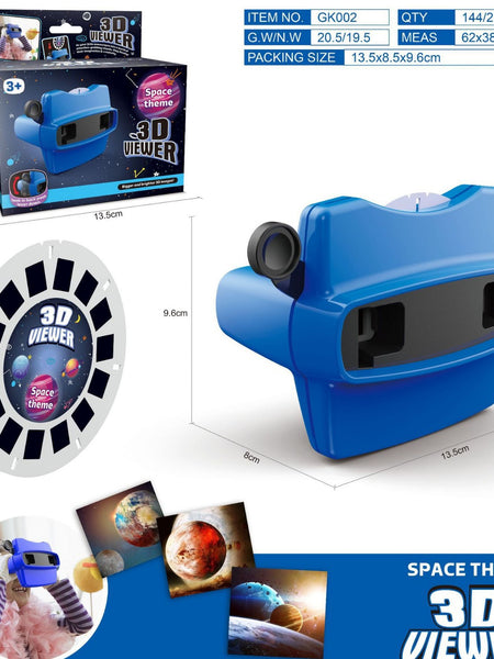 3D Animal Observation Machine Stereoscopic Rotating Wheel, Viewing and Puzzle Education DV Projector Toy