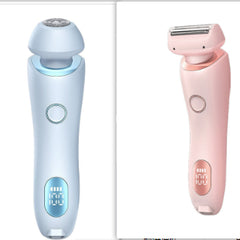 2 In 1 Hair Removal Epilator USB Rechargeable Trimmer Women Body Razor Face Leg Armpit Bikini Hand Pubic Shaver Hair Remover
