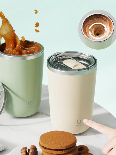 350ml Automatic Self Stirring Mug Coffee Milk Juice Mixing Cup Electric Stainless Steel Lazy Rotating Mug Magnetic Stirring Cup Kitchen Gadgets
