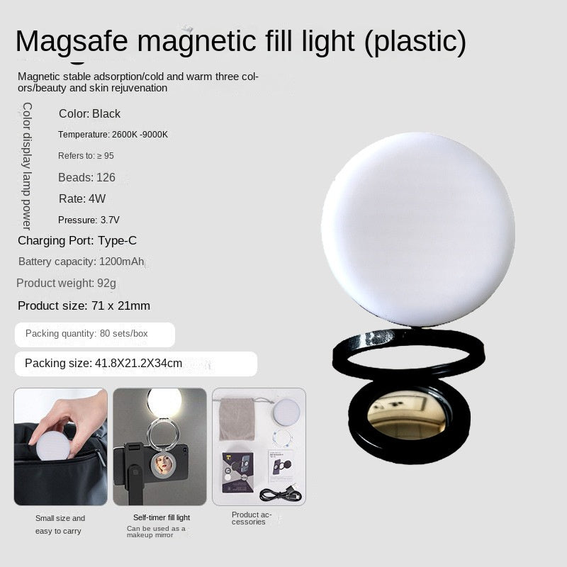 YSH-126 Magnetic Phone Fill Light — 126 LED MagSafe Photography Lamp for Live Streaming & Video Calls