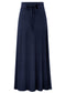 Large size women's fashionable knitted midi skirt weighing 200 pounds, high waist, mid length, slit A-line skirt, elastic over the knee