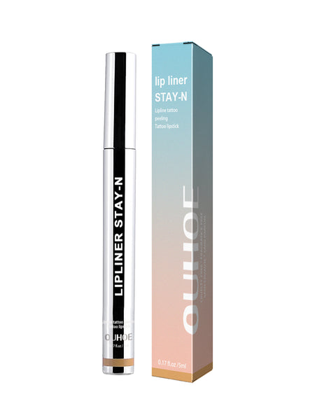 OUHOE Stripping Lip Liner (Light Brown) Enriches Lip Lines, Highlights Lip Color Without Makeup Smudging. Stripping Lip Liner