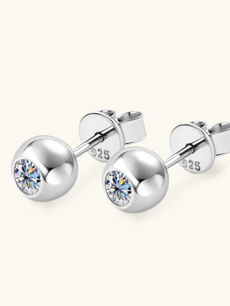 Moissanite 925 Sterling Silver Stud Earrings